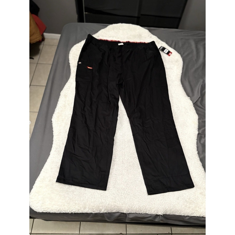 Dickies Pants 4XL Black EDS Signature Medical Scrub Cargo 86106‎